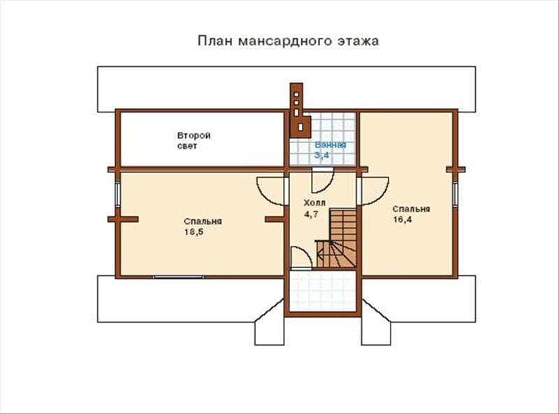 Проект брусового дома 11х7,5 №91
