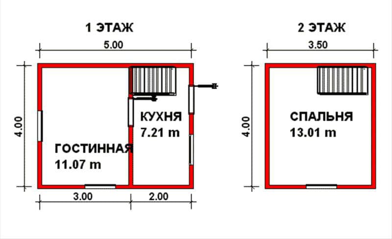 Проект дачного дома 4 на 5 №111