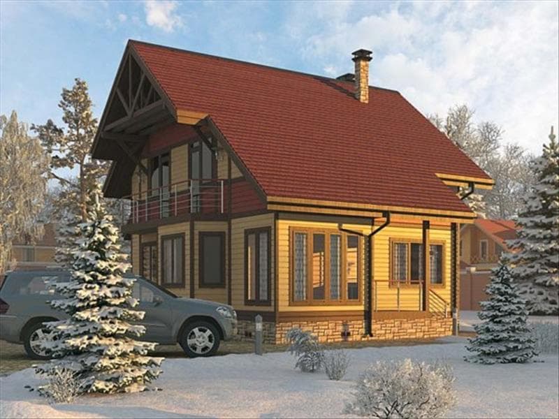 Проект брусового дома 9х11,7 №128
