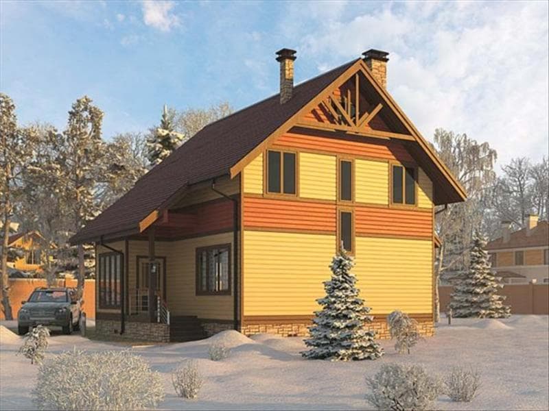 Проект брусового дома 9х11,7 №128