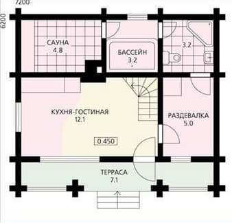 Проект деревянного дома №1