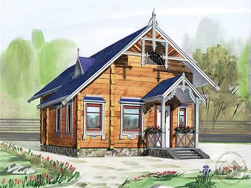 Проект дачного дома из бруса №4
