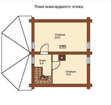 Проект дачного дома 6 Х 7 №12