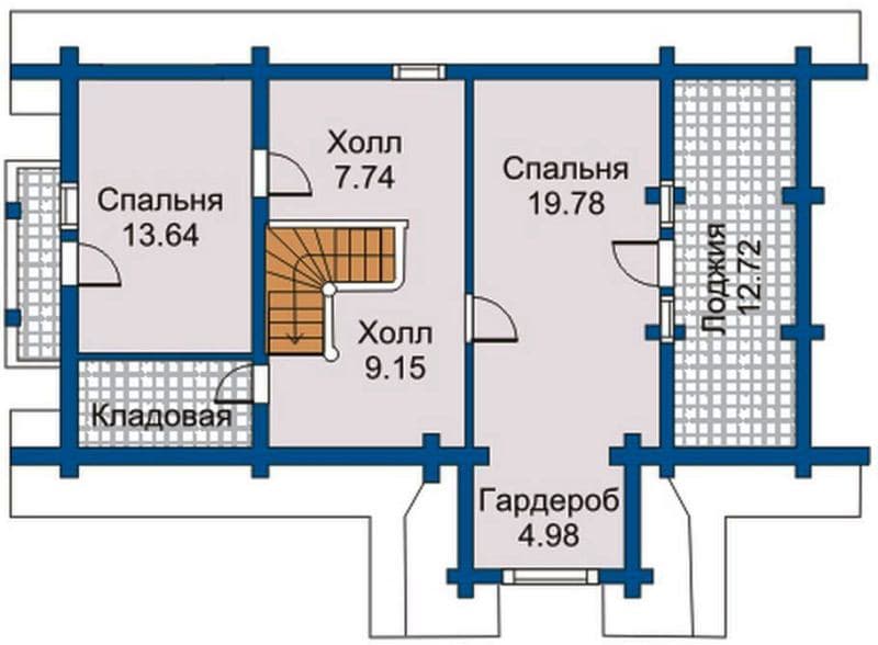 Проект дома из бревна ДР-14