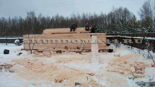 Строительство бани из бруса 6×9 метров
