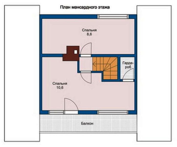 Проект бани из бревна БР-8