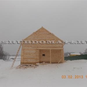 Дом из бруса На столбчатом фундаменте