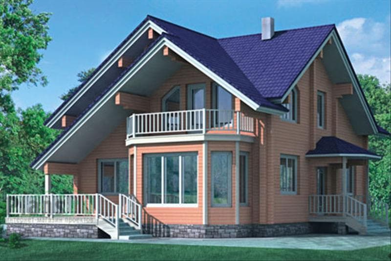 Проект брусового дома из бруса 9х10,5 для загородного строительства №87